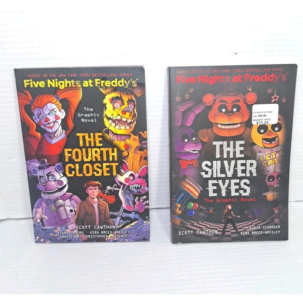 Five Nights At Freddy’s Graphic Novel Lot 2 Silver Eyes Fourth Closet FNAF Books